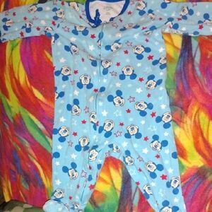 Disney Mickey Mouse Blue and White Kids Footie